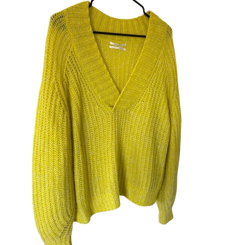 Anthropologie Honore Wool Blend Neon Knit Sweater - Picture 2 of 6